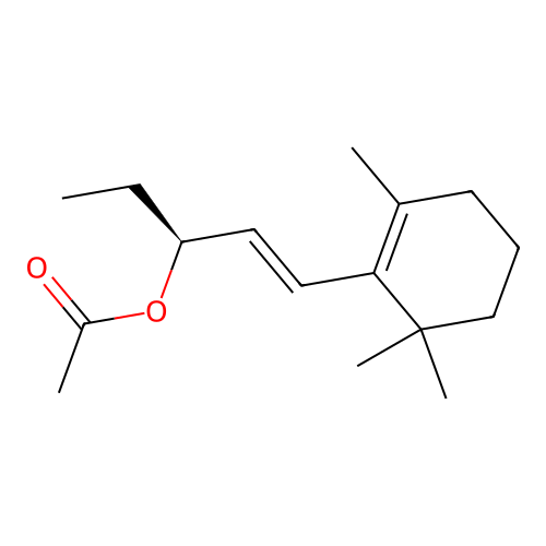 1-Penten-3-ol, 1-(2,6,6-trimethyl-1-cyclohexen-1-yl)-, 3-acetate structure