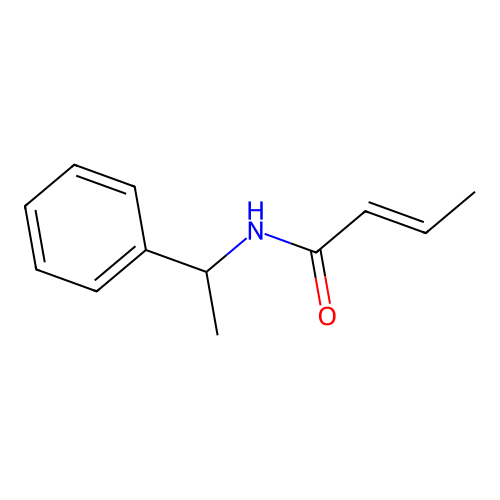 N-(1-phenylethyl)but-2-enamide structure