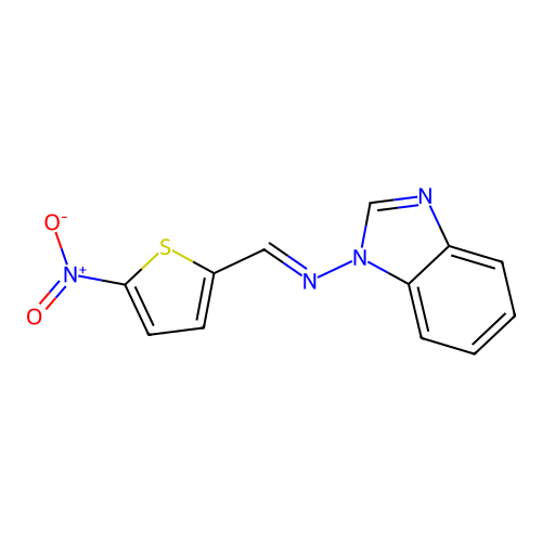 Benzimidazol-1-yl-[(5-nitro-2-thienyl)methylene]amine structure
