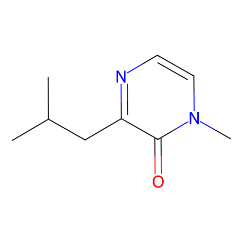 1-methyl-3-isobutyl-2(1H)-pyrazinone structure