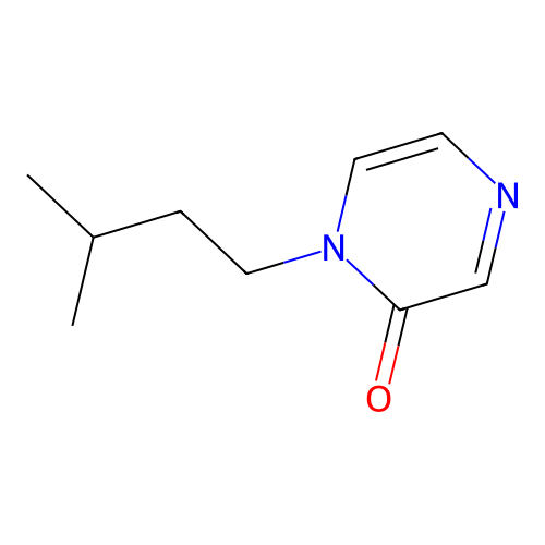 1-isopentyl-2(1H)-pyrazinone structure
