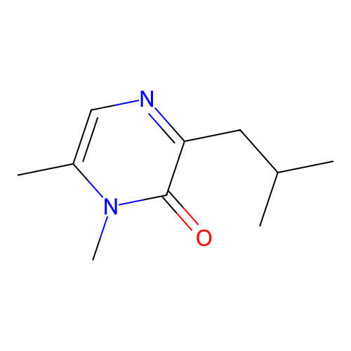 1,6-dimethyl-3-isobutyl-2(1H)-pyrazinone structure