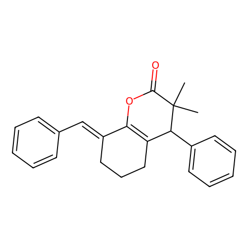 8-Benzylidene-3,3-di-methyl-4-phenyl-3,4,5,6,7,8-hexahydro-2h-chromene-2-one structure