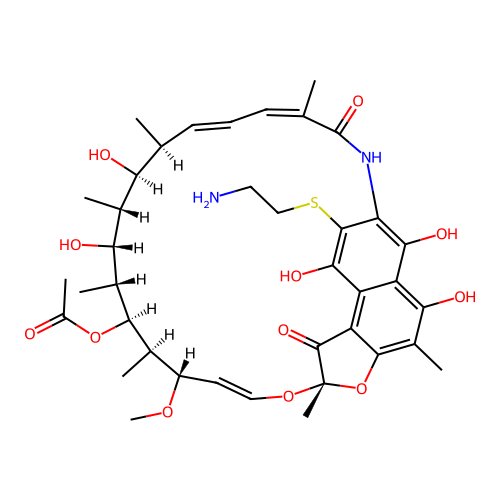 Rifamycin, 3-((2-aminoethyl)thio)- structure