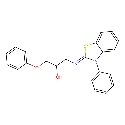 (Z)-1-phenoxy-3-((3-phenylbenzo[d]thiazol-2(3H)-ylidene)amino)propan-2-ol structure
