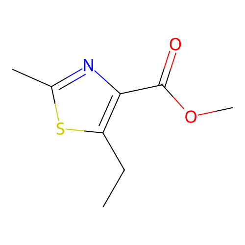 Methyl 5-ethyl-2-methyl-1,3-thiazole-4-carboxylate structure