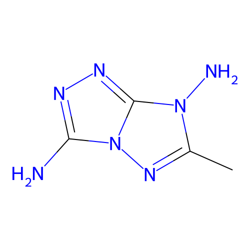 3,7-Diamino-6-methyl-7H-S-triazino[5,1-c]-S-triazole structure