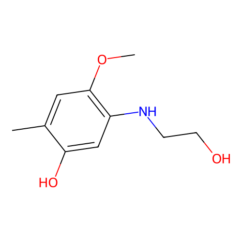 Phenol, 5-[(2-hydroxyethyl)amino]-4-methoxy-2-methyl- structure