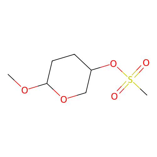 6-Methoxytetrahydro-2H-pyran-3-yl methanesulfonate structure