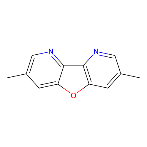 3,7-Dimethylpyridino[3',2'-3,2]furano[4,5-b]pyridine structure
