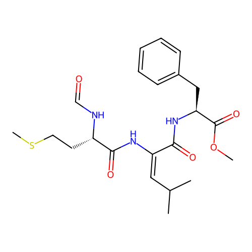 formyl-methionyl-delta(Z)-dehydroleucyl-phenylalanine methyl ester structure