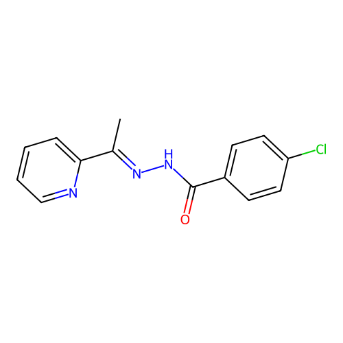 4-Chloro-benzoic acid (1-pyridin-2-yl-ethylidene)-hydrazide structure