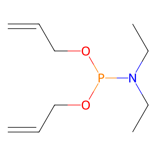 Diallyl diethylphosphoramidite structure