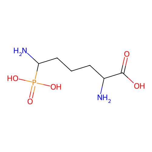 2,6-Diamino-6-phosphono-hexanoic acid structure