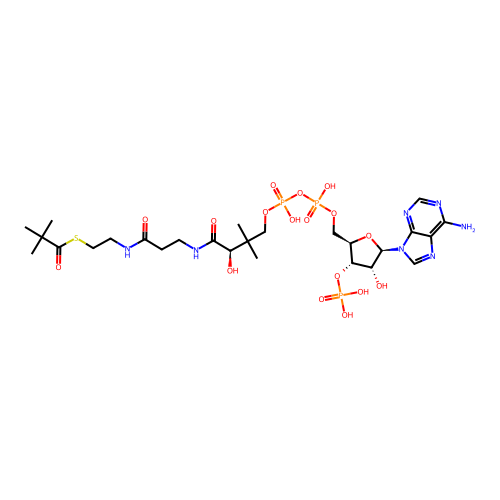 Pivalyl-Coenzyme A structure