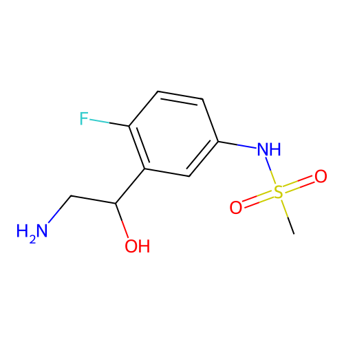 N-[3-(2-Amino-1-hydroxyethyl)-4-fluorophenyl]methanesulfonamide structure