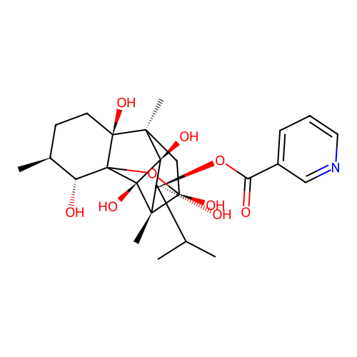 Ryanodyl 3-(pyridine-3-carboxylate) structure