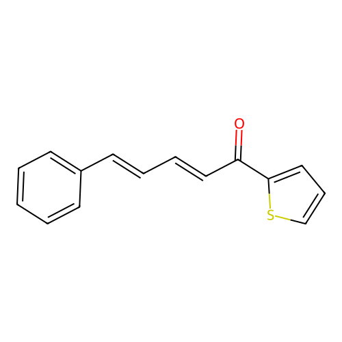 5-Phenyl-1-(2-thienyl)-2,4-pentadien-1-one structure