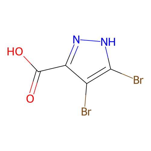 3,4-dibromo-1H-pyrazole-5-carboxylic acid structure