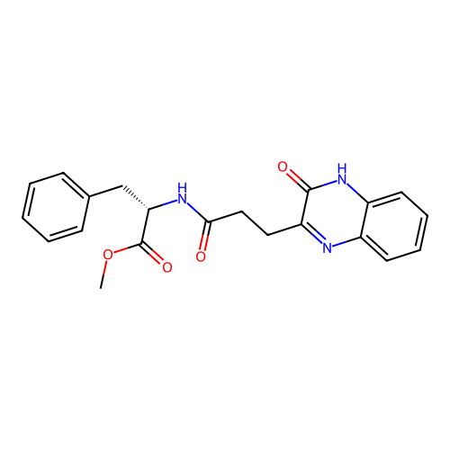 methyl N-[3-(3-hydroxyquinoxalin-2-yl)propanoyl]-L-phenylalaninate structure