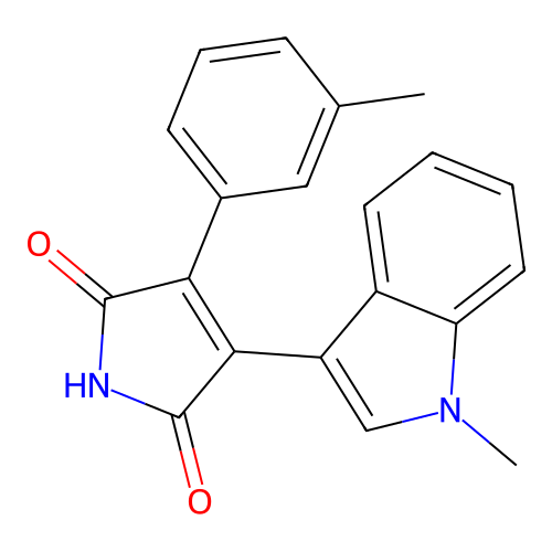 3-(1-methyl-1H-indol-3-yl)-4-(3-methylphenyl)-2,5-dihydro-1H-pyrrole-2,5-dione structure