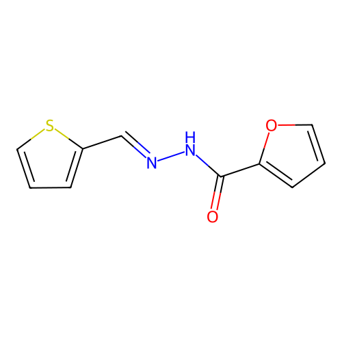 N-[(E)-thiophen-2-ylmethylideneamino]furan-2-carboxamide structure