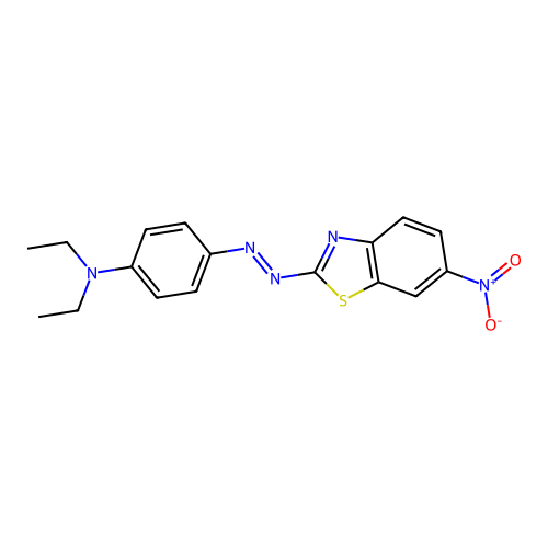 N,N-diethyl-4-[(E)-(6-nitro-1,3-benzothiazol-2-yl)diazenyl]aniline structure