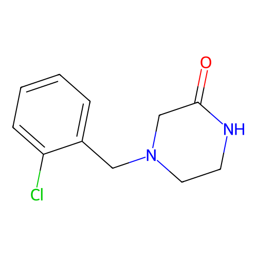 4-[(2-Chlorophenyl)methyl]piperazin-2-one structure