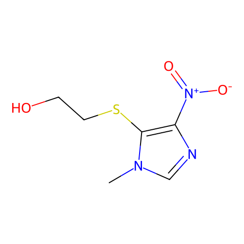 2-(3-Methyl-5-nitro-3H-imidazol-4-ylsulfanyl)-ethanol structure