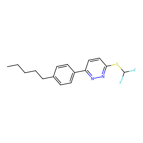 Difluoro[6-(4-pentylphenyl)pyridazin-3-ylthio]methane structure