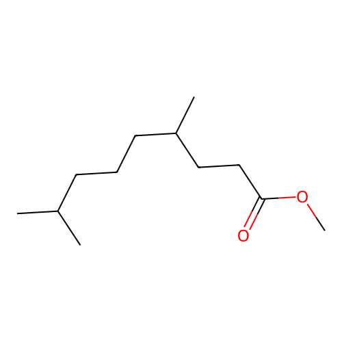 Methyl 4,8-dimethylnonanoate structure