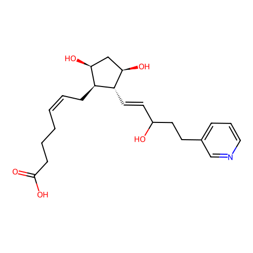 17-(3-Pyridyl)-18,19,20-trinorprostaglandin F2alpha structure