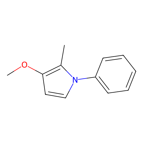 3-Methoxy-2-methyl-1-phenylpyrrole structure