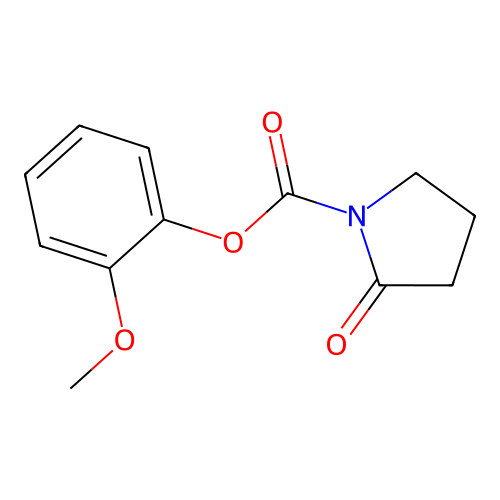 1-Pyrrolidinecarboxylic acid, 2-oxo-, 2-methoxyphenyl ester structure