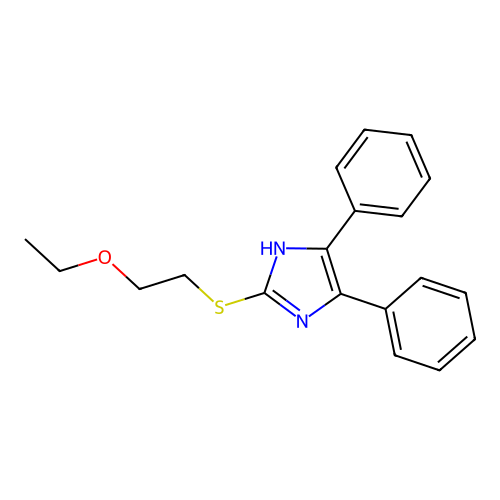 2-(2-ethoxyethylsulfanyl)-4,5-diphenyl-1H-imidazole structure