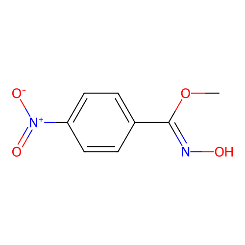 methyl N-hydroxy-4-nitrobenzenecarboximidate structure