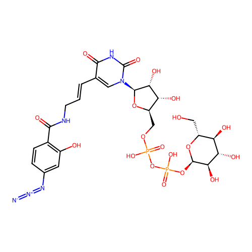 5-(3-(4-Azidosalicylamide)allyluridine)-5'-diphosphoglucose structure