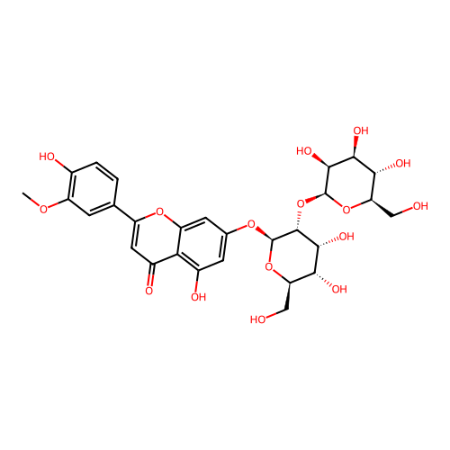 Chrysoeriol-7-O-(2''-O-mannopyranosyl)allopyranoside structure