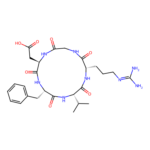 Cyclo [Arg-Gly-Asp-D-Phe-Val] structure