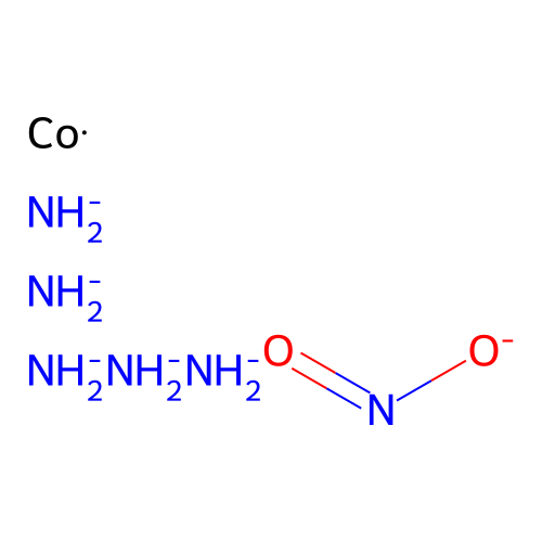 二氯化硝基五氨合钴(III) structure