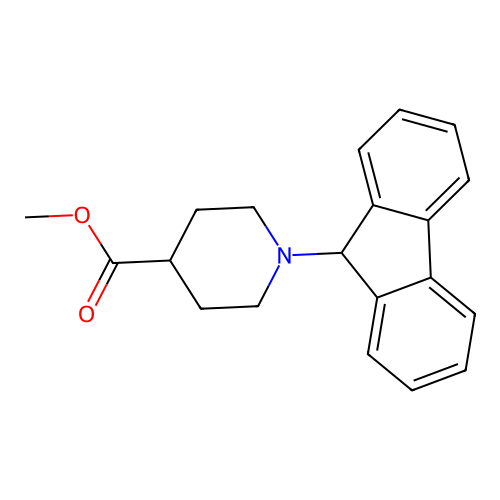 1-(9H-Fluoren-9-yl)-piperidine-4-carboxylic acid methyl ester structure