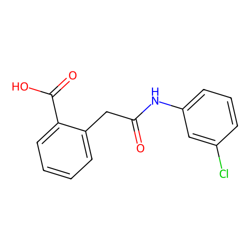Benzoic acid, 2-[2-[(3-chlorophenyl)amino]-2-oxoethyl]- structure