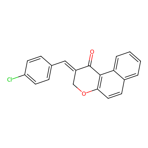 2-(4-chlorobenzylidene)-2,3-dihydro-1H-benzo[f]chromen-1-one structure