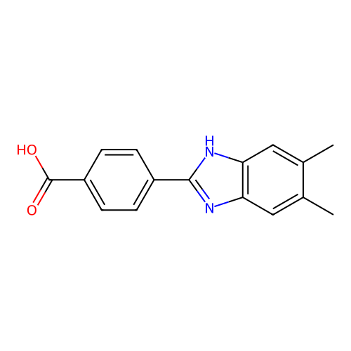 2-(4-Carboxyphenyl)-5,6-dimethylbenzimidazole structure