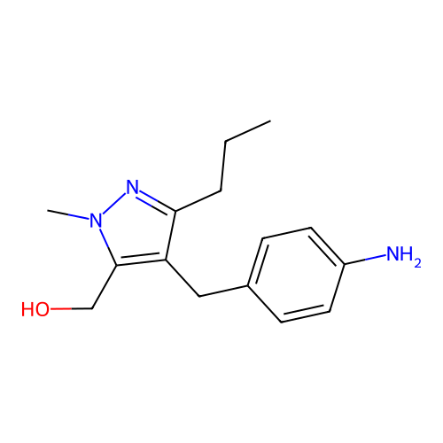[4-[(4-Aminophenyl)methyl]-1-methyl-3-propylpyrazol-5-yl]methanol structure