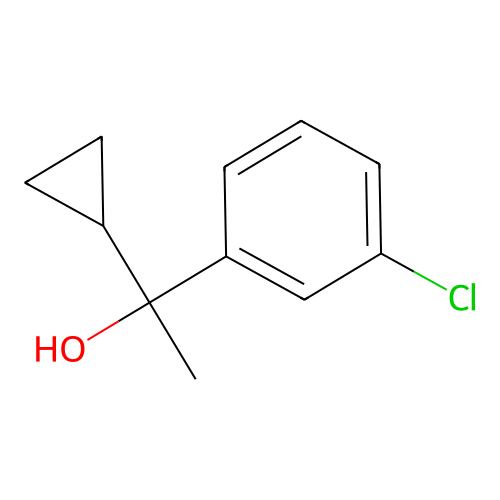 1-(3-Chlorophenyl)-1-cyclopropylethanol structure
