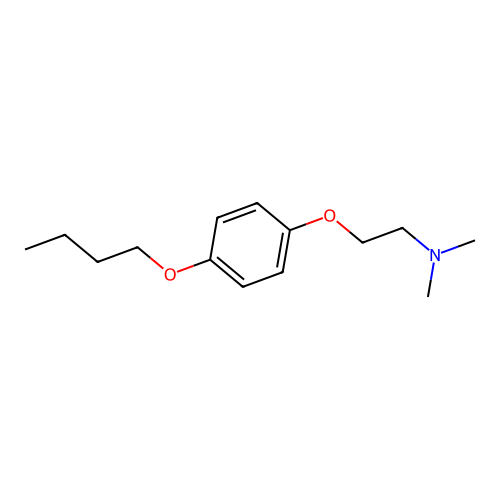 2-(4-butoxyphenoxy)-N,N-dimethylethanamine structure