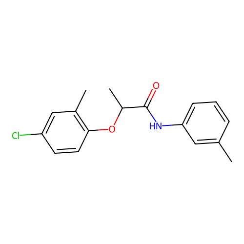 2-(4-chloro-2-methylphenoxy)-N-(3-methylphenyl)propanamide structure