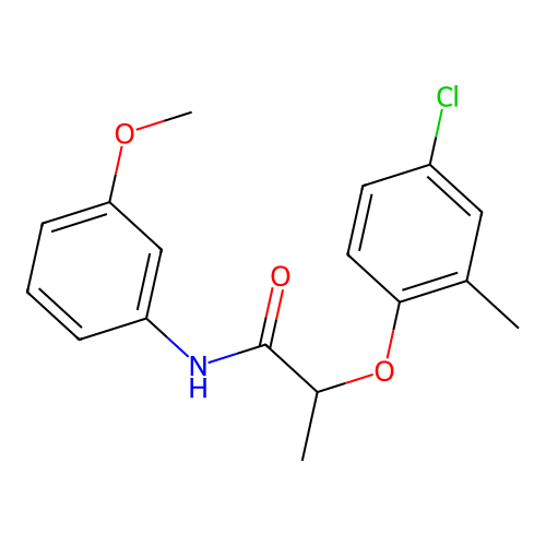 2-(4-chloro-2-methylphenoxy)-N-(3-methoxyphenyl)propanamide structure