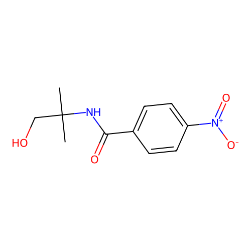N-(2-hydroxy-1,1-dimethylethyl)-4-nitrobenzamide structure